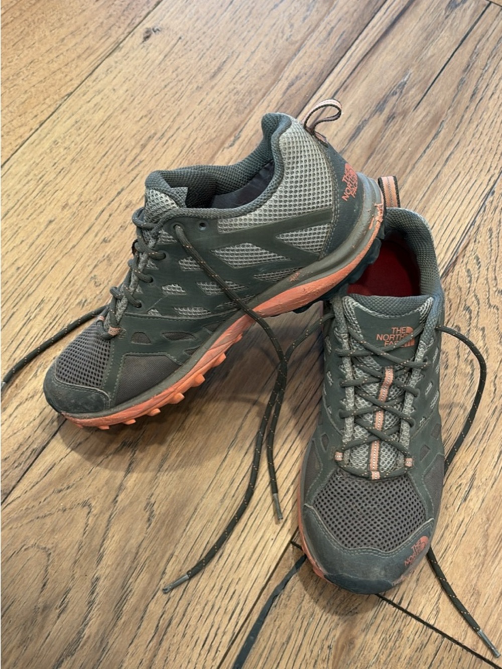 The North Face Women’s Trail Running Shoes - Gray with Coral Accents